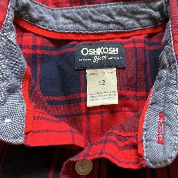 [5 for $25] Oshkosh lightweight 100% cotton shirt, size  12, EU C - Picture 2 of 2